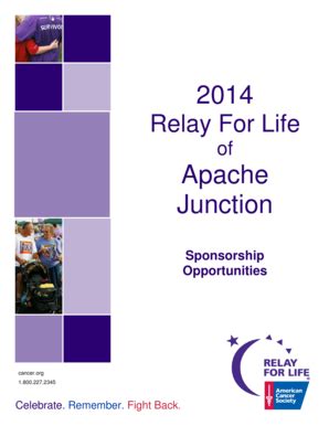 Fillable Online Relay Acsevents 2014 Apache Junction Relay For Life