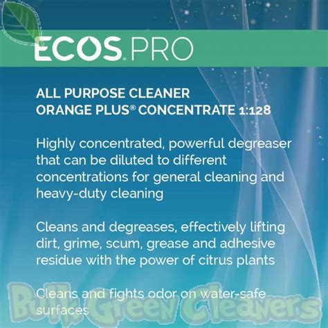 ECOS PRO Orange Plus All Purpose Cleaner Degreaser Concentrate 4