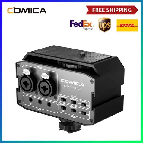 Comica Cvm Ax Xlr Adaptador Misturador De Udio Pr Amplificador Duplo