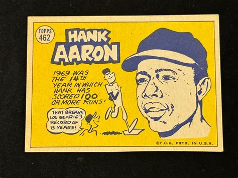 Lot Topps All Star Hank Aaron Hof