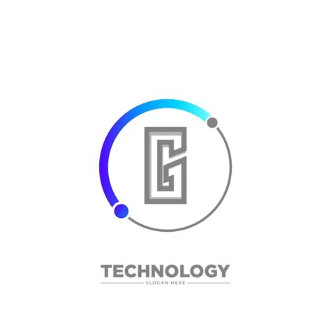 Modelo De Logotipo De Empresa De Tecnologia Letra G Vetor Premium