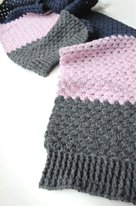 Crochet Granny Stripe Scarf Free Pattern Zeens And Roger