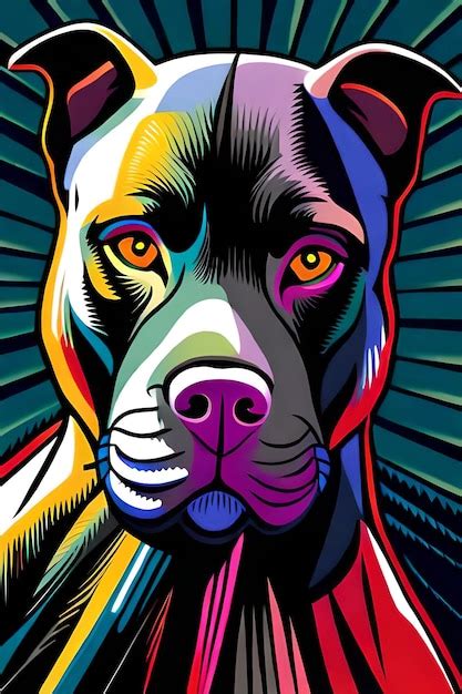 Premium Ai Image Pitbull Dog T Shirt Design