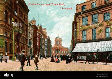 Castle Street Liverpool Lancashire Stock Photo Alamy