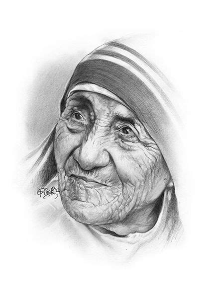 Pencil Sketch Of Mother Teresa Pencil Sketch Pencil Art Drawings