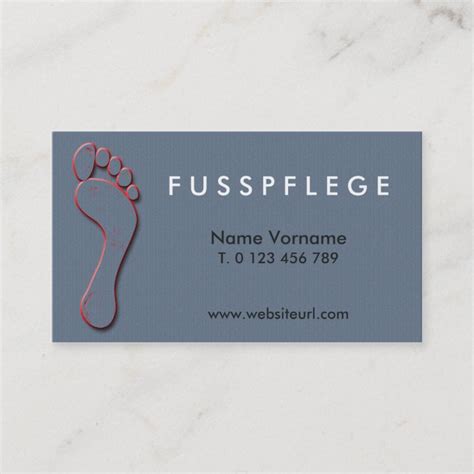 Fusspflege Visitenkarte Zazzle De