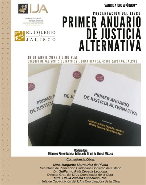 Presentación Del Libro Primer Anuario De Justicia Alternativa