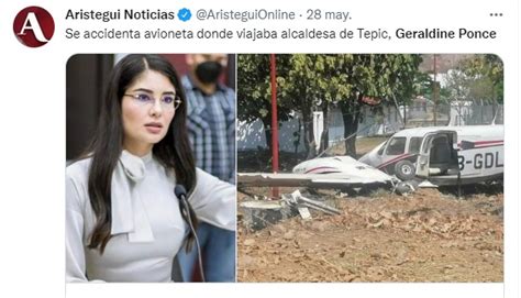 Sufre Accidente Avioneta En Que Viajaba Geraldine Ponce Alcaldesa De