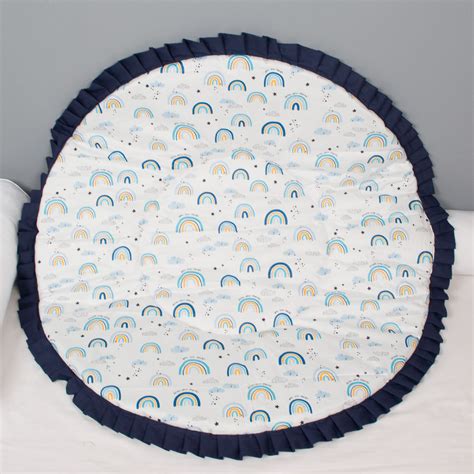 Padded Round Play Mat 37595cm Reversible Padded Baby Etsy