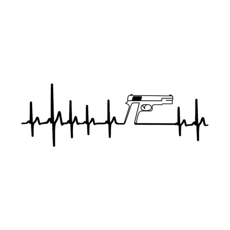 Pro Gun Heartbeat Ekg Heartbeat Gun T Shirt Teepublic