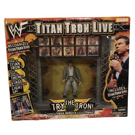 Jakks Pacific Wwf Titan Tron Live Includes Vince Mcmahon Rare