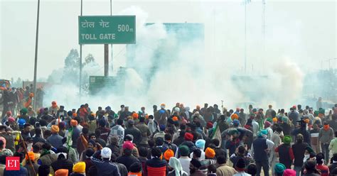 Farmers Protest After Shambhu Border Farmers Face Tear Gas Water