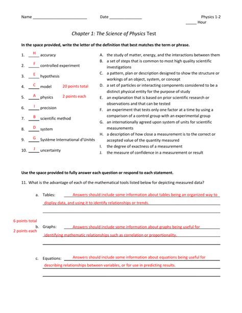 Physical Science Chapter Review Answers Cairycarylie