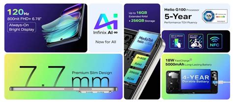 Infinix Hot 50 4G ra mắt với vi xử lý Helio G100 và màn hình FHD 6 78 inches