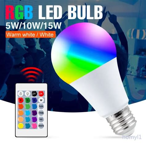 Led Lamp Rgb Led Bulb E Rgbw Dimmable Led Smart Lights With Remote