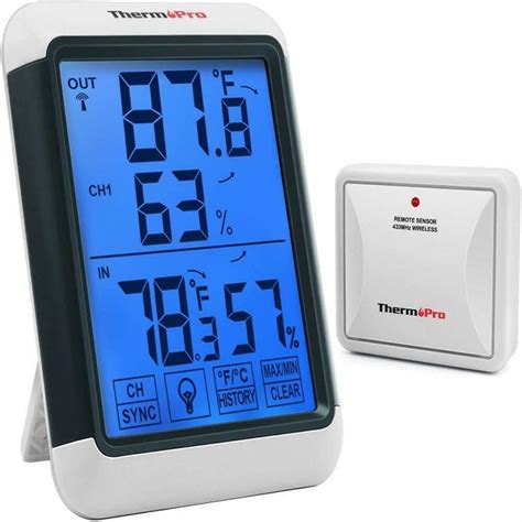 Digital Wireless Indoor Outdoor Hygrometer Thermometer Humidity Meter