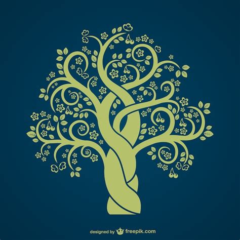 Premium Vector Vintage Tree Silhouette