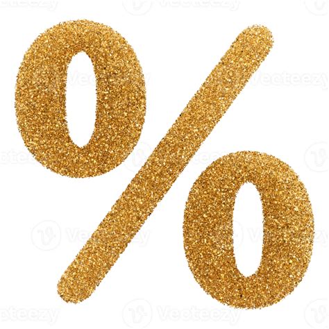 Gold 3d Percent Symbol 46646877 Png