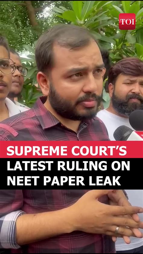 Neet Paper Leak Re Examination Next Watch Supreme Court S Response