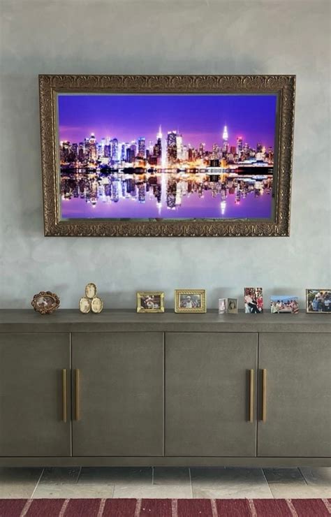 Framed Mirror TV Assembled to a Samsung 65 Class Q60C QLED Smart 4K TV ...