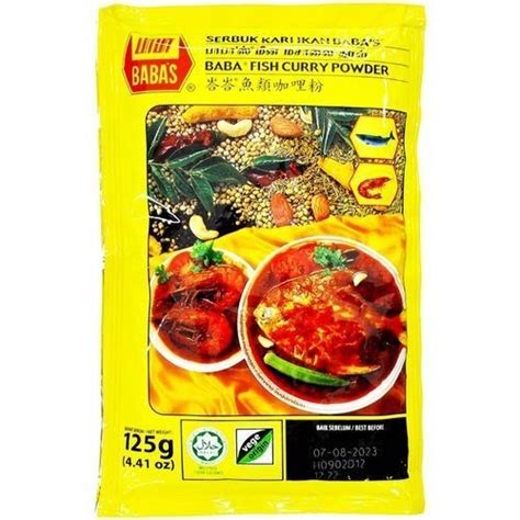 Baba S Fish Curry Powder Spices 125g Shopee Malaysia