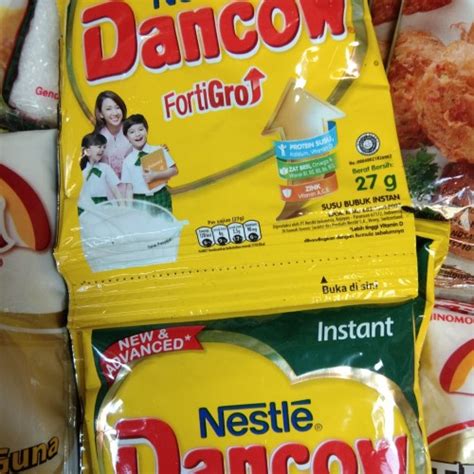 Jual Dancow Sachet Instant Fortigro 27gr Susu Bubuk Warna Putih Krem