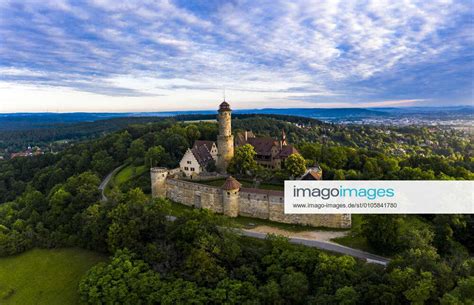 Germany Bavaria Bamberg Helicopter View Of Altenburg Castle At