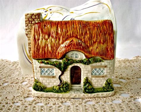 Vintage Ceramic Napkin Holder Otagiri Japan English Cottage Napkin