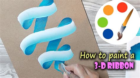 How To Paint A D Ribbon One Stroke Youtube