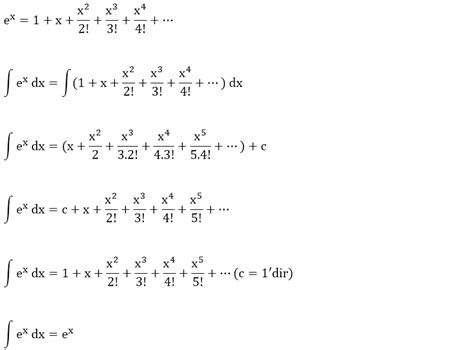 E üzeri X Integrali E üzeri X In Integrali Bylge