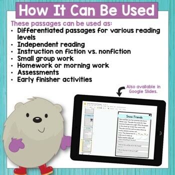 Winter Differentiated Reading Comprehension Passages Winter Activities