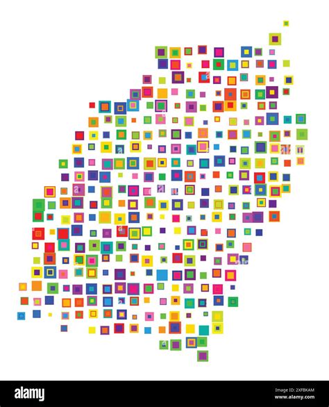 Symbol Map Of The State Manipur India Abstract Map Showing The State