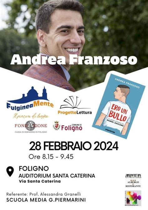 Incontro Con Andrea Franzoso Auditorium Di S Caterina 28 Febbraio 2024