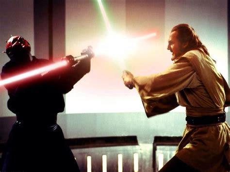 Darth Maul Vs Qui Gon Jinn Star Wars Episodes Star Wars Jedi Star