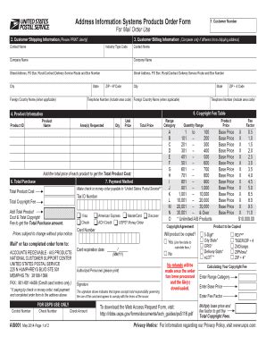 Fillable Online Ribbs Usps Address Information Systems Products Order