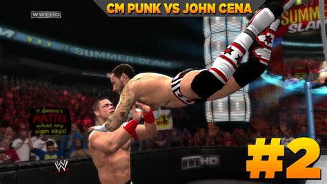 WWE 2K15 2K Showcase Cm Punk VS John Cena Part 2 SUMMERSLAM