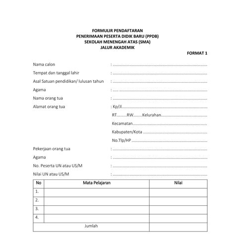 Form Data Calon Karyawan Kumpulan Contoh Formulir Hot Sex Picture