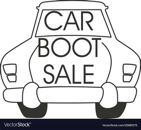 Car Boot Sale Royalty Free Vector Image Vectorstock