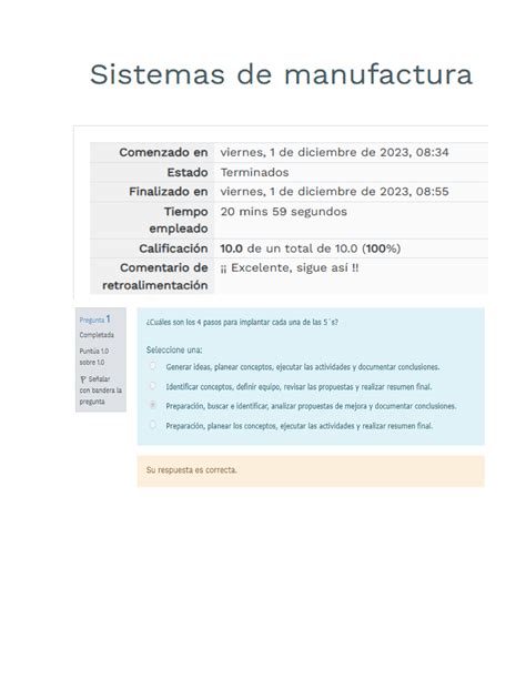 Examen Semana Sistemas De Manufactura Studocu