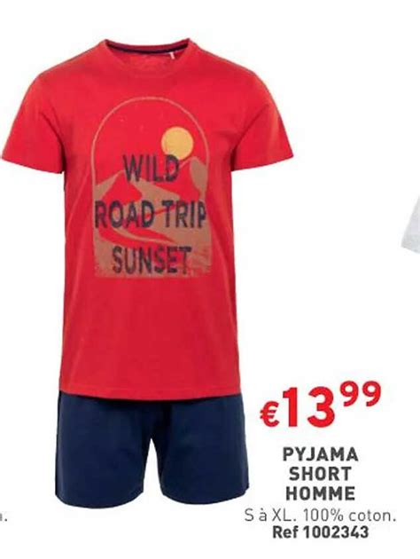 Offre Pyjama Short Homme Chez Trafic