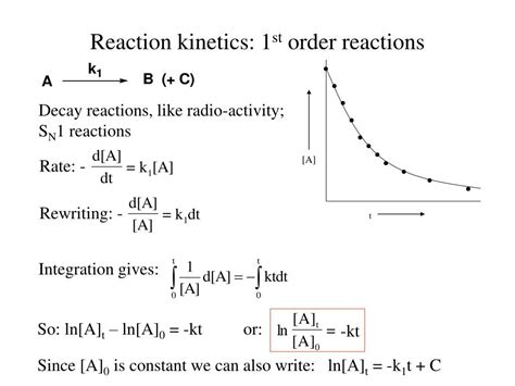 Ppt Reaction Kinetics 1 St Order Reactions Powerpoint Presentation