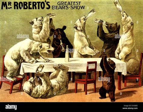 circus, animal, training, bears, "Mr. Roberto's Greatest Bears Show", poster, 1905, Additional ...