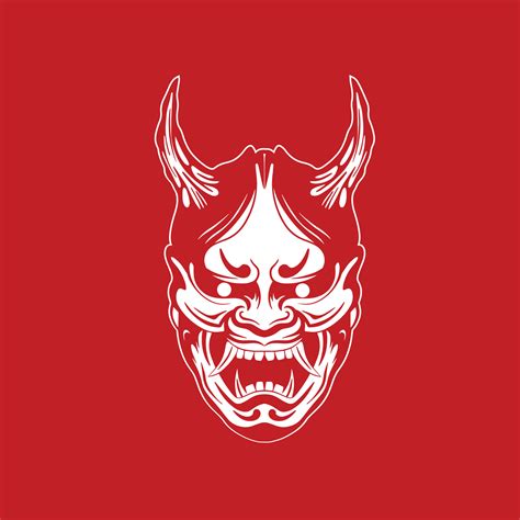 Japanese Demon Oni Mask Logo Design Vector Illustration 20618160 Vector