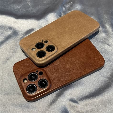 Funda De Tel Fono De Cuero Suave Para Iphone Pro Pro Max