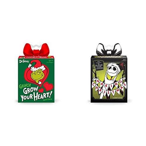 Funko Pop Dr Seuss Grinch Grow Your Heart Card Game And Tim Burtons