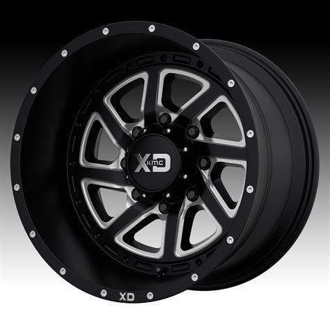 Kmc Xd Series Xd Recoil Satin Black Milled Custom Wheels Rims Xd