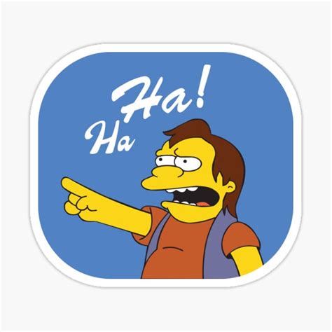 "Nelson Muntz - Ha Ha!" Sticker by MemphisWalker | Redbubble