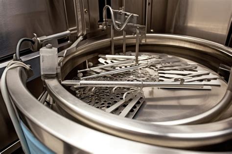 Surgical Instruments Are Being Sterilized In A Steam Autoclave For Safe