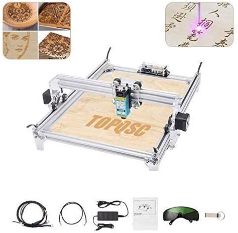 TOPQSC 15W Máquina de Grabado Láser CNC Impresora de Escritorio DIY