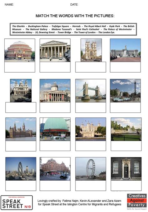 Online English Worksheet- London Landmarks - Speak Street